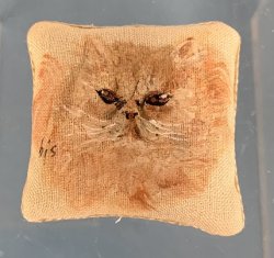 (image for) Handpainted Cat Pillow No. 7