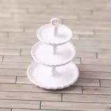 (image for) 3 tiered white serving tray