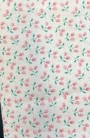 (image for) Pink Rosebuds with Greenery on White