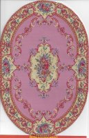 (image for) Woven Oval Carpet with Finished Back (Pink)