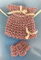 (image for) Dark Pink Crocheted Dress & Panties