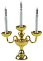 (image for) 3-Branch Brass Candelabra