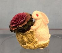 (image for) Rabbit Planter with Cabbage Rose