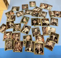 (image for) Huge set of Vintage European Movie Stars with gold trim