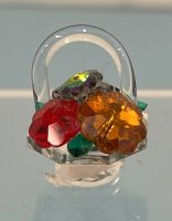 (image for) Glass Basket Full of Crystals