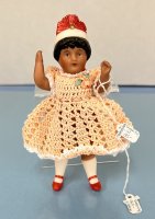 (image for) Antique Jointed Doll with Crocheted Dress