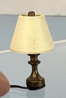 (image for) 1/24th Brass Lamp with White Shade