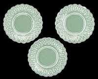 (image for) Lace-Edged Plates, 3Pc, Jadeite