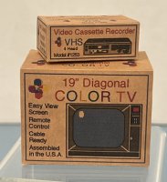 (image for) Printed Boxes for TV and VHS Recorder
