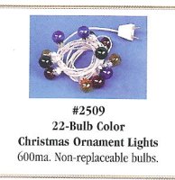 12-Bulb Color Christmas Ornament Lights