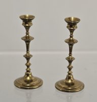 (image for) Pair of Slender Brass Candlesticks