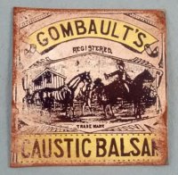 Gombault's Caustic Balsam Tin Sign