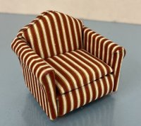 (image for) Deep Red Striped Side Chair