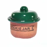 Cookie Jar with Green Glaze (image for) Cookie Jar with Green Glaze