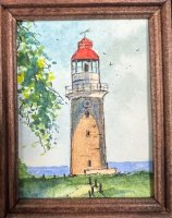 (image for) Watercolor of light house by Greg Rawlings