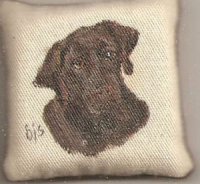 (image for) Handpainted Dog Pillow 84