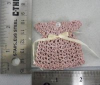 (image for) Dark Pink Crocheted Dress & Panties