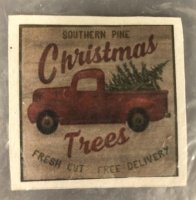 (image for) Christmas tree red truck sign