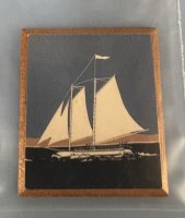 (image for) Sail Boat on a wood plaque