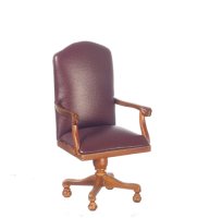 Burgundy Swivel Chair