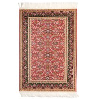 Gold and Coral Turkish Rug