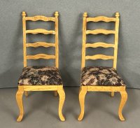 (image for) Set of Oak Ladder Back Chairs