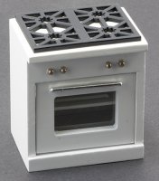 (image for) Modern Stove, White, NEW DESIGN