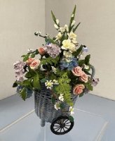 (image for) Wicker Cart with Flowers