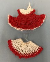 (image for) Crocheted Red and White Dress with Panties