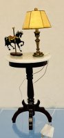 (image for) Electric Gold Table Lamp with Carousel Horse