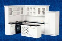 (image for) Kitchen Set, Black/White, 4pc