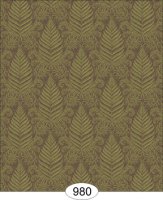 (image for) Fern Damask - Green on Brown