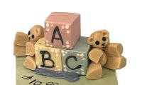 (image for) Tiny ABC Blocks with Bears to Sit on Shelf