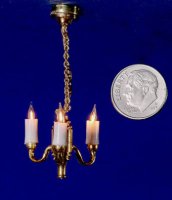 (image for) 1/24th 3-Arm Colonial Chandelier