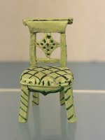 (image for) 1/24th Green Metal Chair