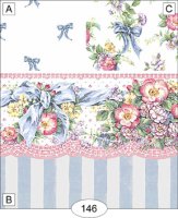 (image for) Flowers and Bows - Blue- 146