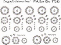 Pink Rose Ring Dish Decals