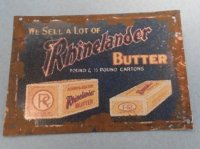 (image for) Tin Sign Rhinelander Butter