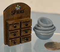 Spice Drawer and Mixing Bowls