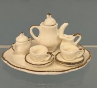 (image for) Bone China Tea Service in White with Gold Trim