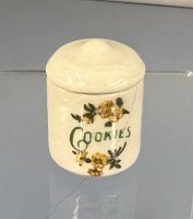 Cookie Jar with Yellow Flowers