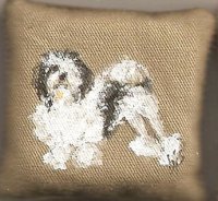 (image for) Handpainted Dog Pillow 27