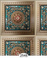 (image for) Rosette Panel Paper Gold Aqua Blue Red