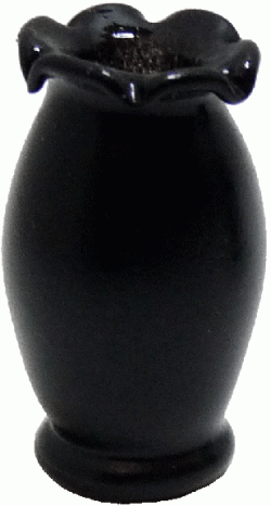 Black Fluted Edge Vase