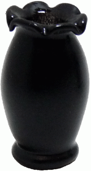 (image for) Black Fluted Edge Vase - Click Image to Close