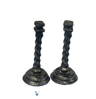 (image for) Fine Gray Set of Pewter Candlesticks