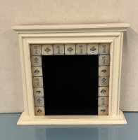 (image for) Vintage Fireplace with faux delft tile