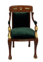 (image for) Miniature Empire Chair/Maroon Velvet