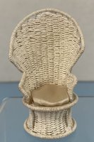 (image for) 1/24th White Wicker Chair