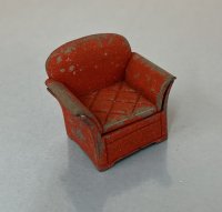 (image for) Antique Tootsie Toy Red Metal Chair